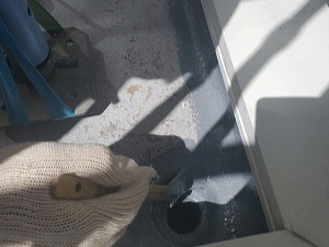 甲斐市　バルコニー　トップコート塗り替え